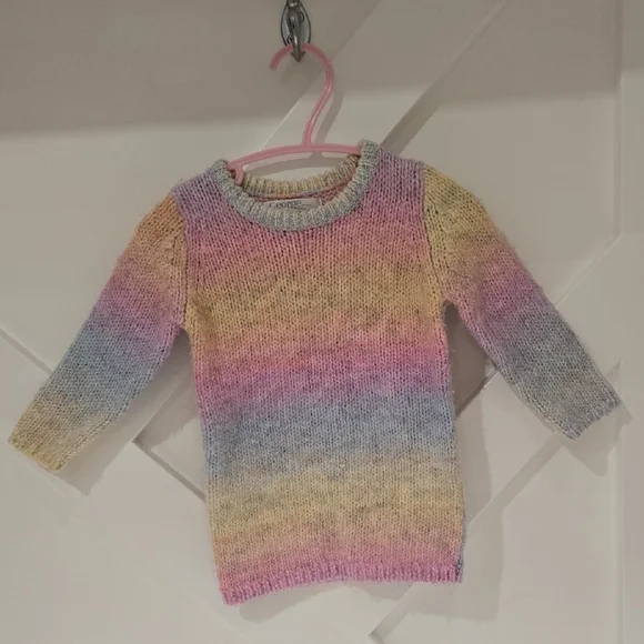 George Red and Pink Sweater Soft Knit Pullover - Picture 1 of 3